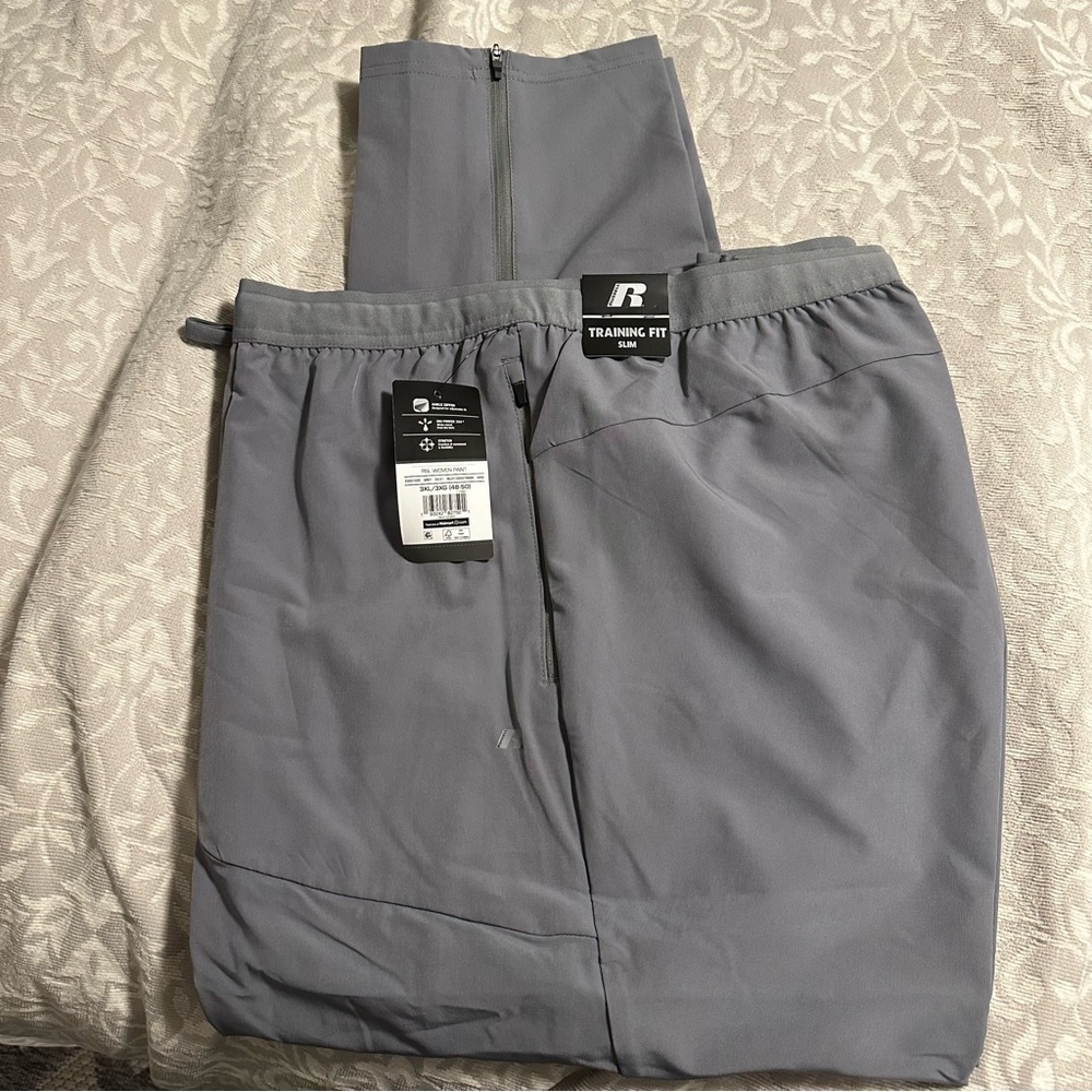 Russell mens woven training pants 3XL gray